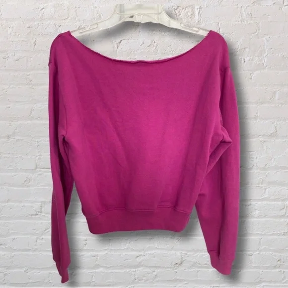 PINK Victoria’s Secret Hot Pink Sweatshirt Small - Picture 2 of 4